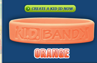 Kid ID Band Orange